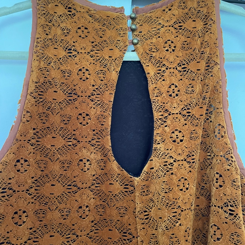 Maeve Rust Lace Mini Dress - Picture 5 of 5